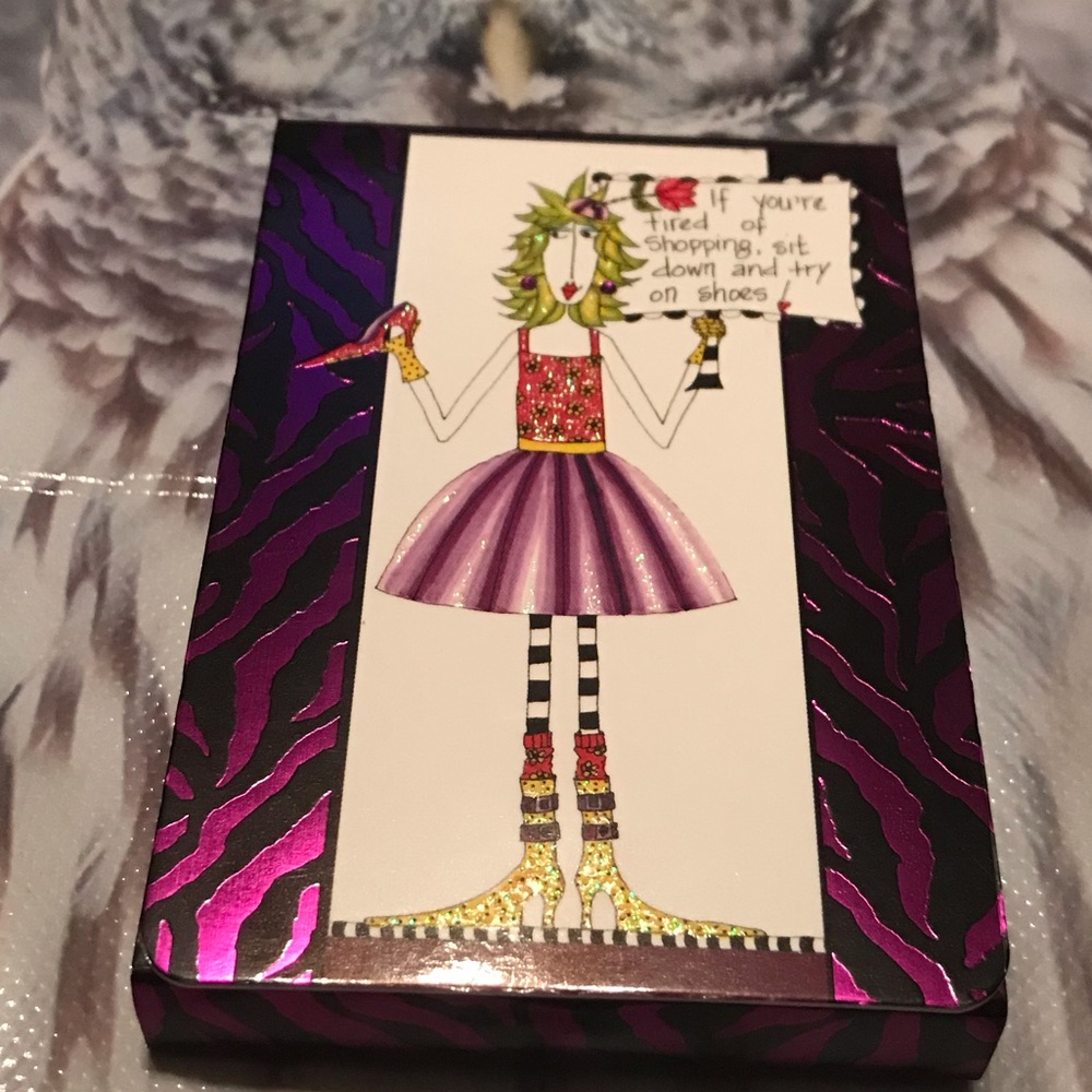 🦉Tired Shopping Purse Note Pad & Pen Dolly Mama